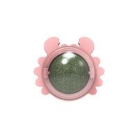 HKM-4420413 Catnip Wall Ball Cat Toy for Chewing and Teeth Cleaning - Removable Edible Cat Treats for Indoor Fun