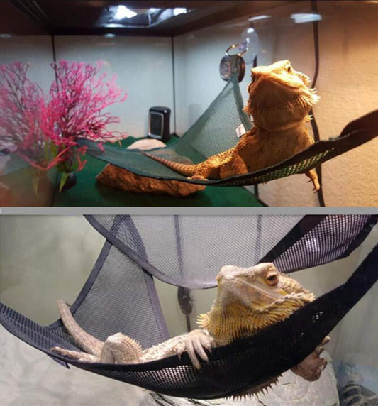 HKM-4420541 Reptile Hammock for Lizards and Snakes - Versatile Sucker Design, Set of 2