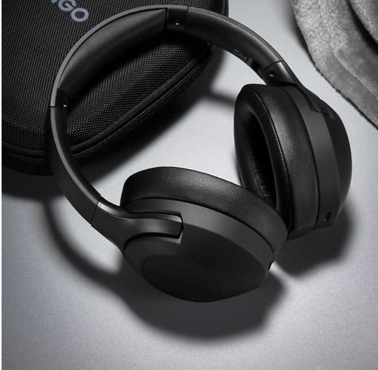 HKM-442067 Active Noise Cancellation Bluetooth Headset - Wireless Music Headphones with Metal and Plastic Design