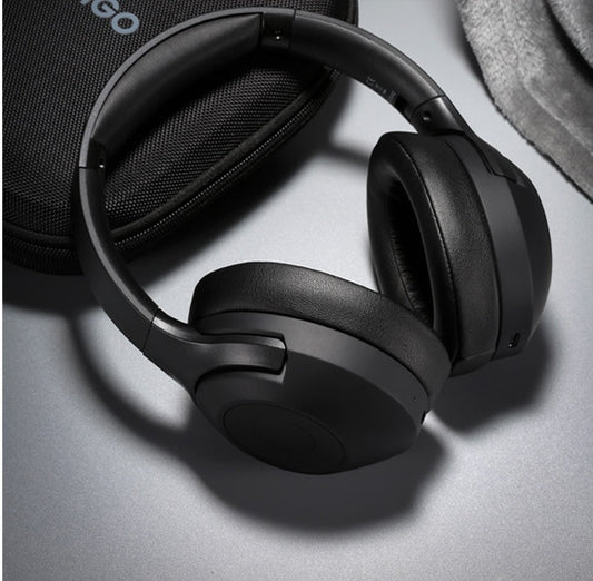 HKM-442067 Active Noise Cancellation Bluetooth Headset - Wireless Music Headphones with Metal and Plastic Design