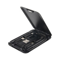 HKM-442131 Multi-Function Portable Data Cable Business Card Holder with Lightning, Micro USB, Type-C, OTG Interfaces - 20cm Length