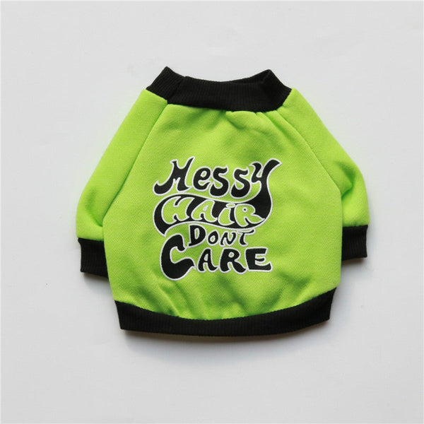 HKM-4425277 Cozy Fleece T-Shirt for Small Dogs - Go Away Teddy Design