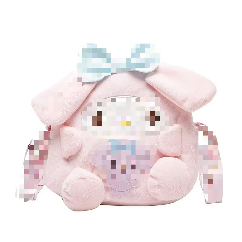 HKM-442579 Plush Crossbody Bag with Adjustable Strap for Girls - Anime Series Design, Comfortable for Daily Use