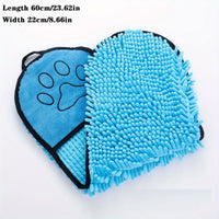 HKM-4426173 Super Absorbent Microfiber Dog Towel with Hand Pockets – Quick Drying, Machine Washable, Perfect for Medium to Large Pets