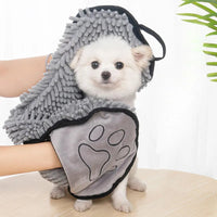 HKM-4426173 Super Absorbent Microfiber Dog Towel with Hand Pockets – Quick Drying, Machine Washable, Perfect for Medium to Large Pets