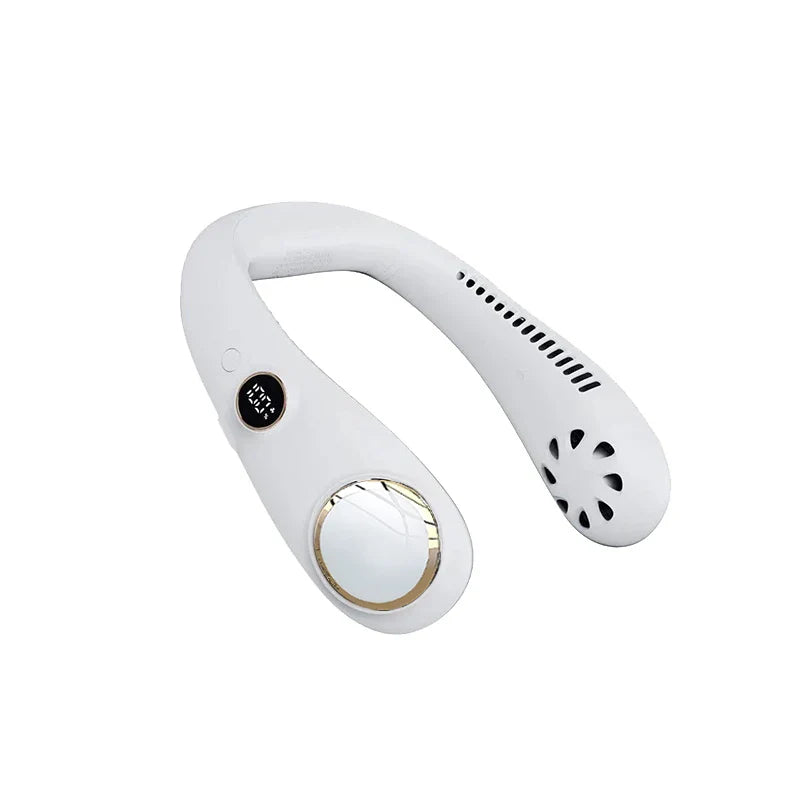 HKM-442771 Bladeless Neck Fan with 4000mAh Rechargeable Battery - USB Portable Low Noise Air Cooler