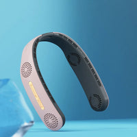 HKM-442771 Bladeless Neck Fan with 4000mAh Rechargeable Battery - USB Portable Low Noise Air Cooler