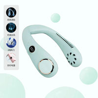 HKM-442771 Bladeless Neck Fan with 4000mAh Rechargeable Battery - USB Portable Low Noise Air Cooler