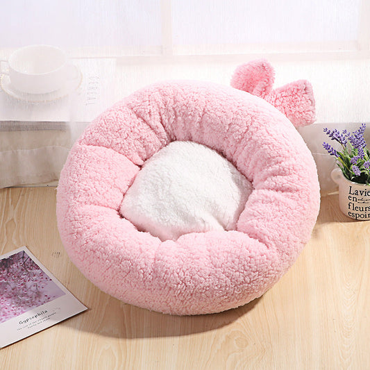 HKM-4428733 Round Bow Detachable and Washable Pet Kennel in Multiple Colors and Sizes