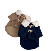 HKM-4429245 Thick Warm Polar Fleece Dog Jacket for Autumn and Winter - Available in Navy Blue and Khaki, Sizes XS to XL