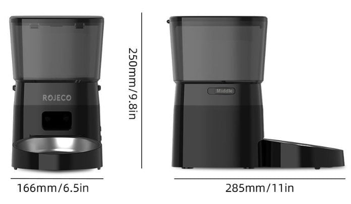 HKM-4429501 Automatic Pet Feeder with 2L Capacity and Stainless Steel Bowl