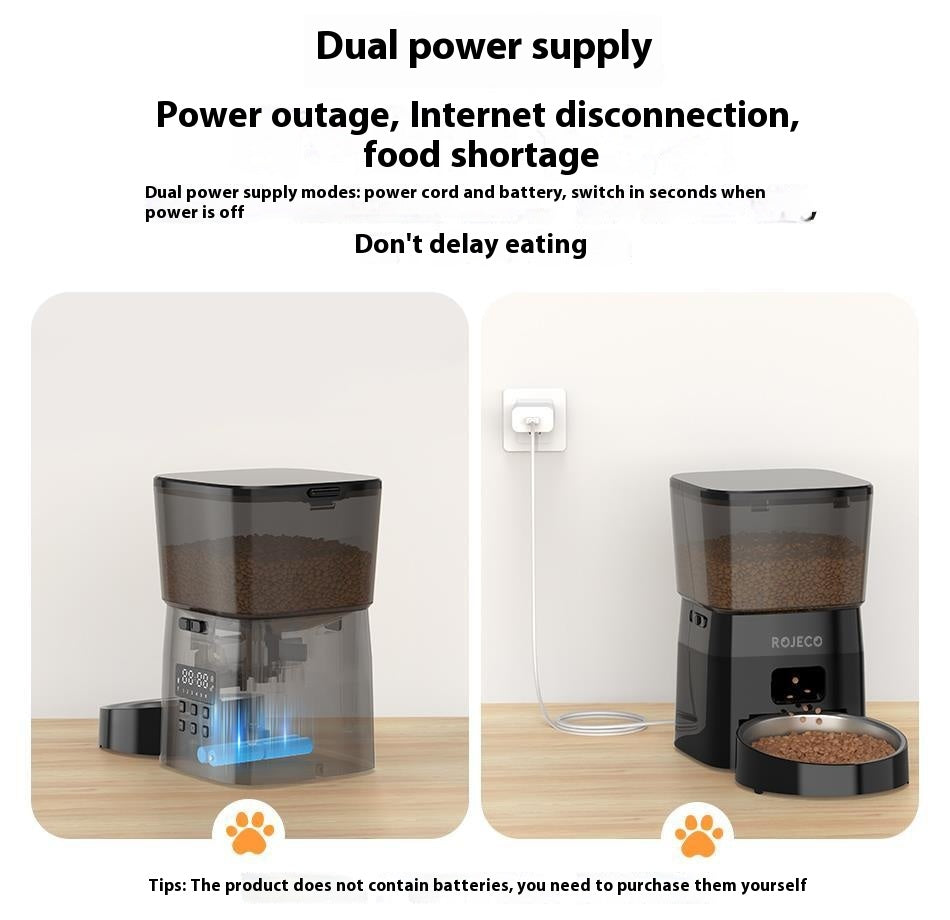 HKM-4429501 Automatic Pet Feeder with 2L Capacity and Stainless Steel Bowl