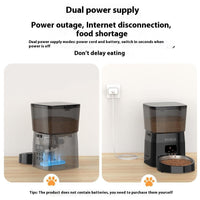 HKM-4429501 Automatic Pet Feeder with 2L Capacity and Stainless Steel Bowl