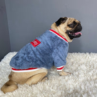 HKM-4429757 Casual Cotton Pet Sweater in Blue for Dogs - Various Sizes Available