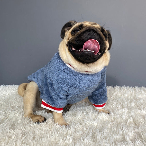 HKM-4429757 Casual Cotton Pet Sweater in Blue for Dogs - Various Sizes Available