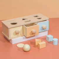 HKM-443027 Montessori Wooden Coin Box Drawer Game for Early Learning and Development