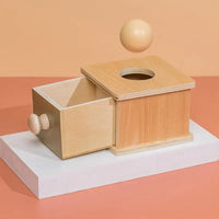 HKM-443027 Montessori Wooden Coin Box Drawer Game for Early Learning and Development