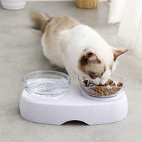 HKM-4430653 Cervical Spine Support Double Cat Bowl with Oblique Mouth Design