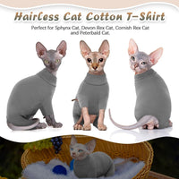 HKM-4431933 Soft Warm Turtleneck Sweater for Hairless Cats and Puppies - Comfortable Winter Pajamas with Sleeves