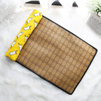 HKM-4434493 Cooling Rattan Pet Mat Pillow Cushion with Durable Edging and Non-Slip Bottom, Multiple Sizes Available