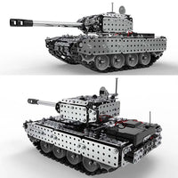 HKM-443475 Remote Control Electric Metal Building Blocks Tank Construction Toy for Kids 8 Years and Up
