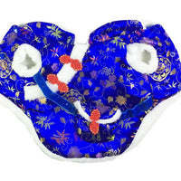 HKM-4435005 Red Envelope Bag Tang Suit for Pets in Red and Blue, Silk and Cotton Blend, Suitable for New Year Celebrations
