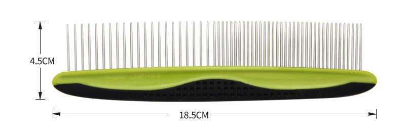 HKM-4436029 Double-Sided Pet Knot Comb for Cats and Dogs ¨C TPR/PP/Stainless Steel, Compact Design