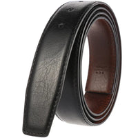 HKM-443603 Men's 3.1cm Adjustable Business Belt without Buckle, Elegant Design for Professional Wear