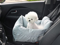HKM-4436669 Light Blue, Pink, Gray Vehicle Kennel - Removable & Washable Pet Car Safety Seat, Medium & Large Sizes