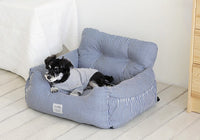HKM-4436669 Light Blue, Pink, Gray Vehicle Kennel - Removable & Washable Pet Car Safety Seat, Medium & Large Sizes