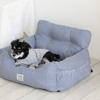 HKM-4436669 Light Blue, Pink, Gray Vehicle Kennel - Removable & Washable Pet Car Safety Seat, Medium & Large Sizes
