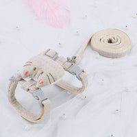 HKM-4441661 T-Shaped Cat Drawstring Rope for Cats Up to 8kg - Available in Pink, Beige, Gray, Cyan