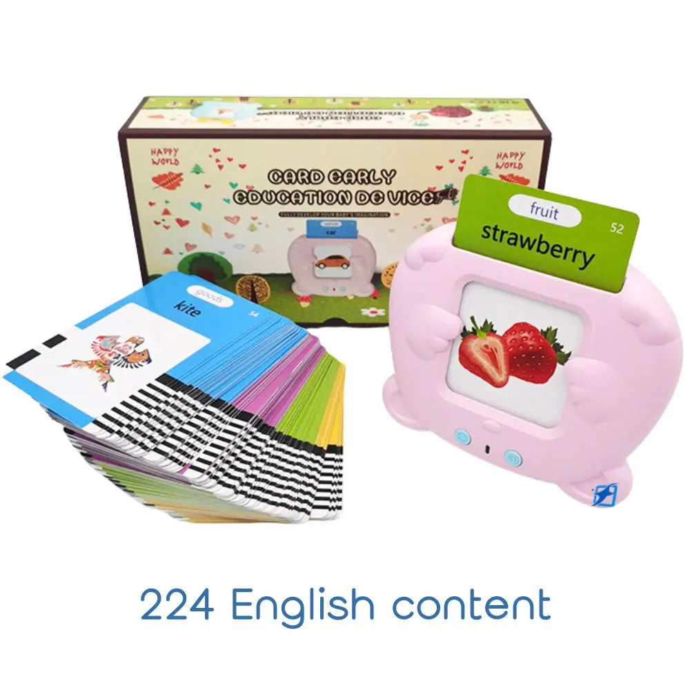 HKM-444179 Kids Educational Language Card Reader with 112 Talking Flash Cards