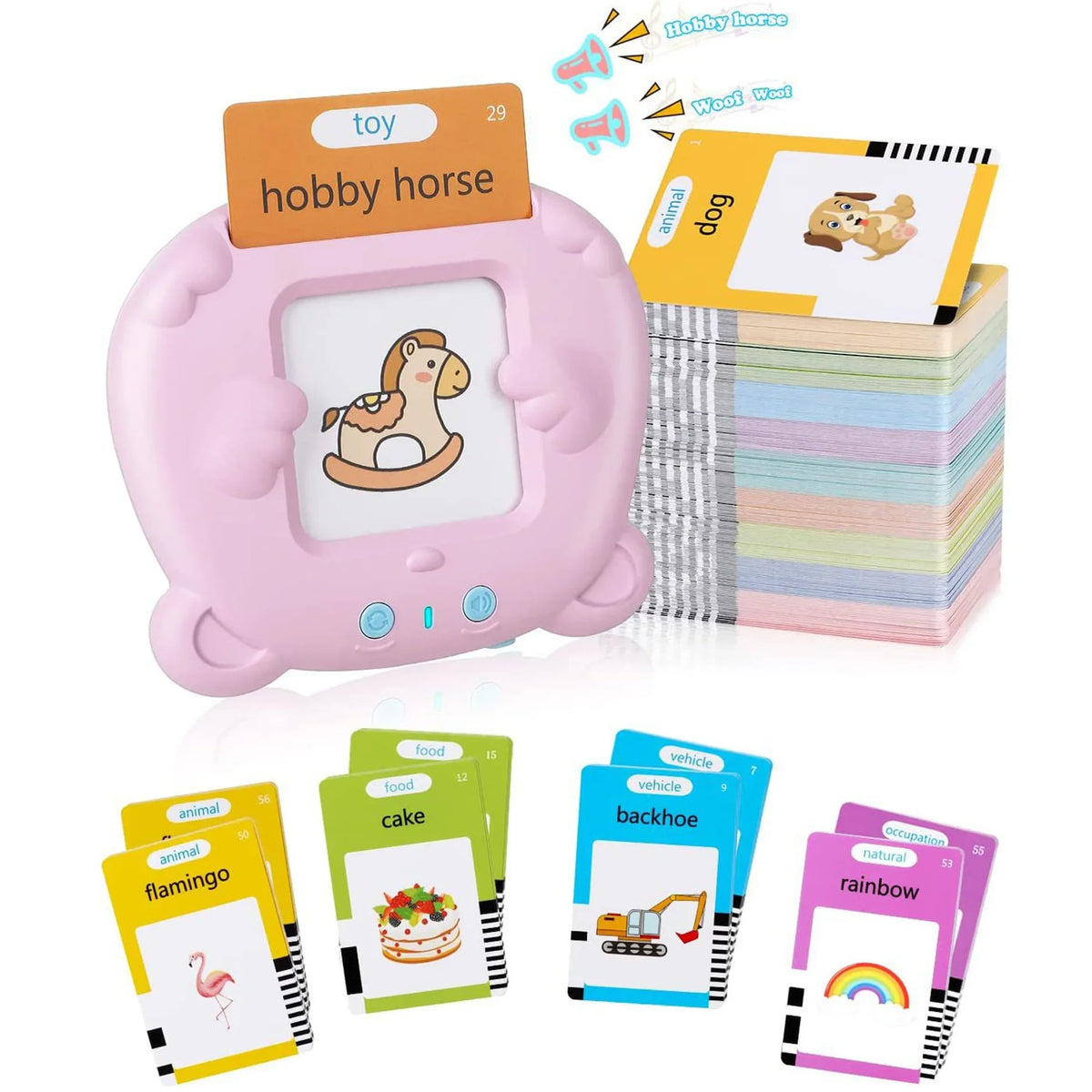 HKM-444179 Kids Educational Language Card Reader with 112 Talking Flash Cards