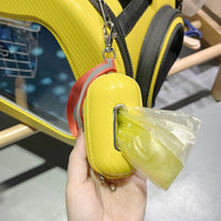 HKM-4442429 Compact Pet Pooper Scooper for Outdoor Dog Walking - Durable Plastic in Black, Yellow, or Red