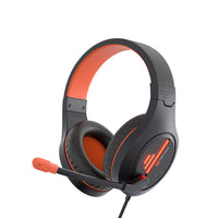 HKM-444243 Lightweight Wired Backlit Stereo Gaming Headset with Adjustable Headband and Noise Reduction Microphone