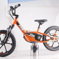HKM-444307 16-Inch Electric Balance Bike for Kids, Aluminum Alloy Frame, 2-Speed, Disc Brake, 350W Motor