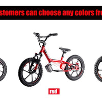 HKM-444307 16-Inch Electric Balance Bike for Kids, Aluminum Alloy Frame, 2-Speed, Disc Brake, 350W Motor