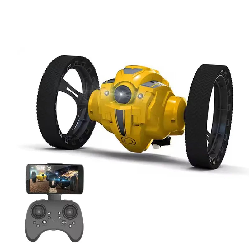 HKM-444307 Bouncing Remote Control Stunt Car with WiFi Camera and 360-Degree Rotation for Indoor and Outdoor Fun