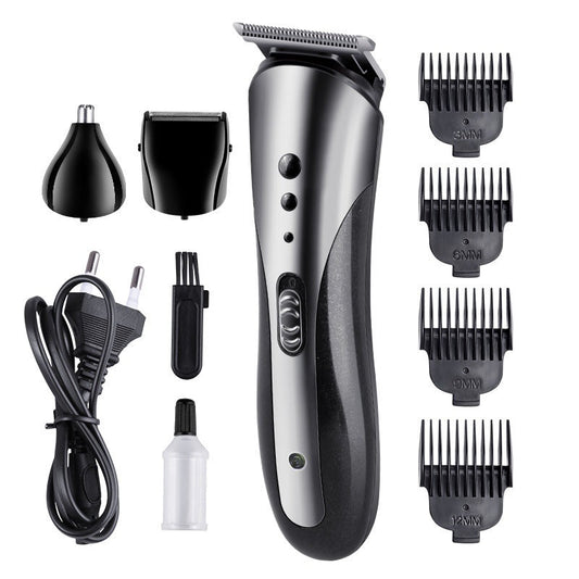 HKM-444307 Electric Stainless Steel Hair Clipper for Wet and Dry Shaving - 8-Hour Charge, Washable Design