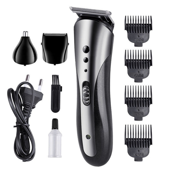 HKM-444307 Electric Stainless Steel Hair Clipper for Wet and Dry Shaving - 8-Hour Charge, Washable Design