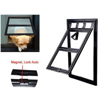 HKM-4443837 Dog and Cat Adjustable Screen Door for Windows – 29CM x 24CM x 1.5CM, Black or White