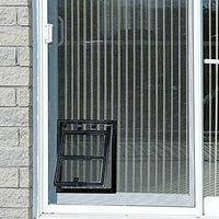 HKM-4443837 Dog and Cat Adjustable Screen Door for Windows – 29CM x 24CM x 1.5CM, Black or White