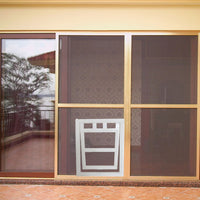 HKM-4443837 Dog and Cat Adjustable Screen Door for Windows – 29CM x 24CM x 1.5CM, Black or White