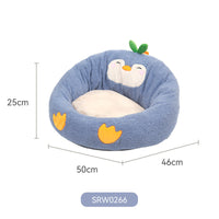 HKM-4444221 Cozy Cartoon Yurt Pet Nest - Enclosed, Large Space for Comfortable Sleep