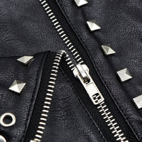 HKM-4444349 Stylish PU Leather Dog Jacket with Rivets for Small to Medium Breeds