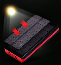 HKM-444435 30000mAh Large-Capacity Solar Power Bank with Soft Pack Battery and Plastic Shell