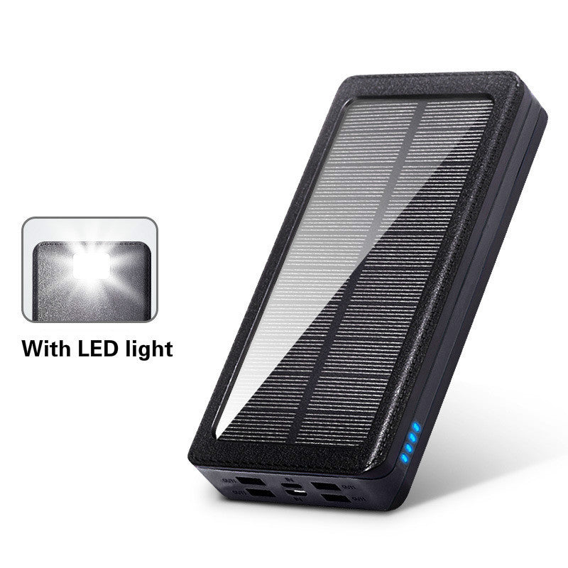HKM-444435 30000mAh Large-Capacity Solar Power Bank with Soft Pack Battery and Plastic Shell