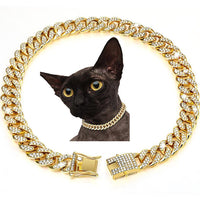 HKM-444435 Diamond Hip Hop Style Dog Collar Necklace in Gold, Silver, & Rose Gold - Multiple Sizes Available