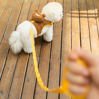 HKM-4445757 Adorable Animal Plush Harness and Leash Set for Cats and Dogs - Comfortable, Adjustable Design with Cute Pouch